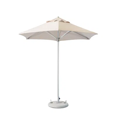 Homezia 9' Ecru Polyester Round Market Patio Umbrella