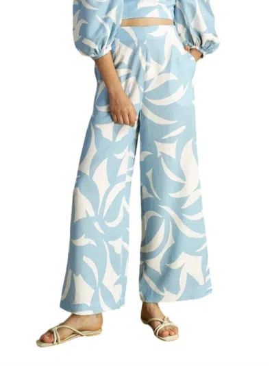 Cala De La Cruz Toya Pants In Gammiceleste In Multi