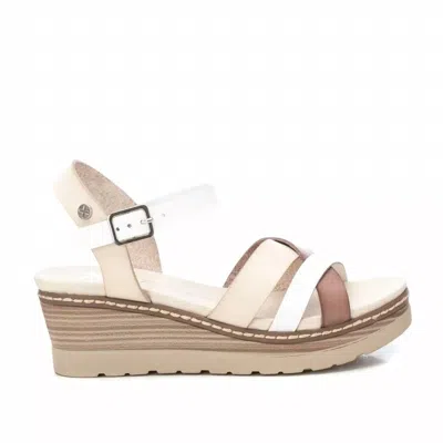 Xti Women's Wedge Strappy Sandals In White In White