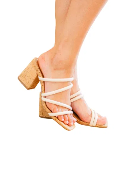 Corkys Footwear Strappy Sandal In Ivory In Multi