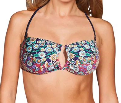 Nanette Lepore Bandeau Bikini Top In Desert Diamond In Multi