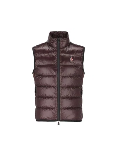 Moncler Polyester Vest In Dark Red