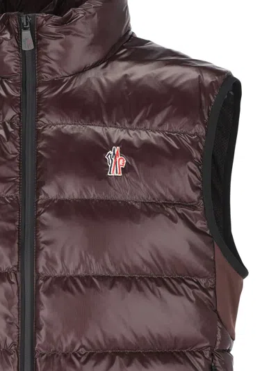 Moncler Polyester Vest In Dark Red
