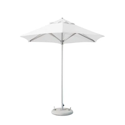Homezia 9' White Polyester Round Market Patio Umbrella