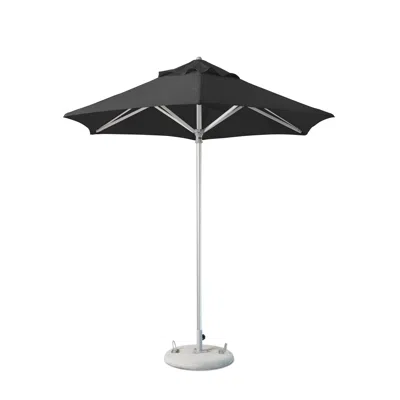 Homezia 9' Black Polyester Round Market Patio Umbrella