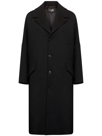 Shop Mm6 Maison Margiela Single-breasted Jacket In Black