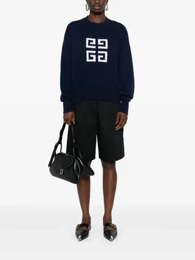 Givenchy 4g Sweater In Cashmere In Blue