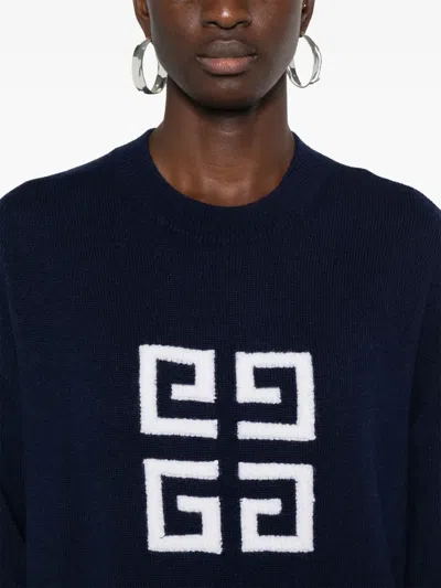 Givenchy 4g Sweater In Cashmere In Blue