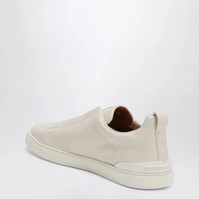 Shop Zegna Triple Stitch Sneakers In Beige