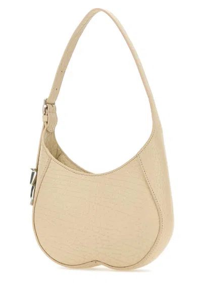 Burberry Sand Leather Small Chess Shoulder Bag In Beige O Tan