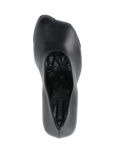 Burberry Pointed Toe Stiletto Metal Detail In Black