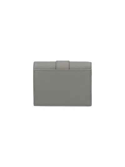 Ferragamo Hug Leather Wallet In Grey