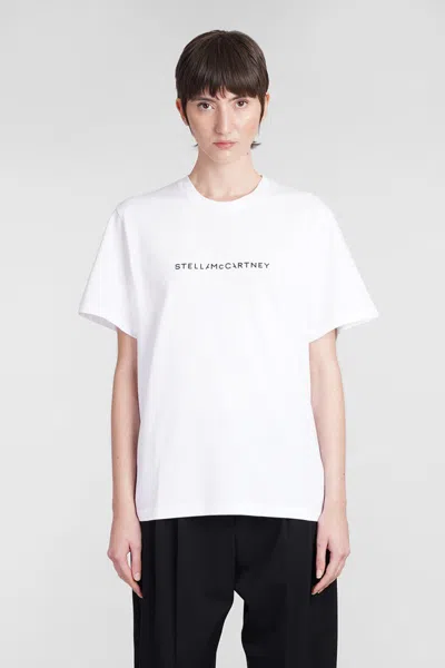 Stella Mccartney Stella Mc Cartney White Crew Neck T Shirt With Logo In White