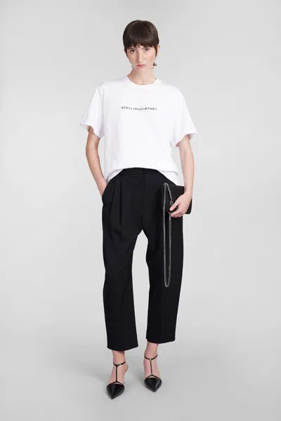 Stella Mccartney Stella Mc Cartney White Crew Neck T Shirt With Logo In White
