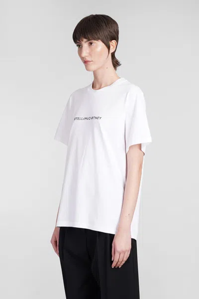 Stella Mccartney Stella Mc Cartney White Crew Neck T Shirt With Logo In White