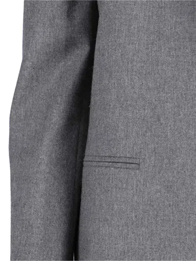 The Andamane Tailored Jacket With Front Pockets And Notch Lapel In Grey