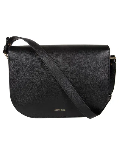 Coccinelle Women's Elegant Leather Shoulder Bag In Black