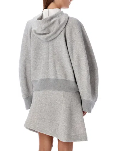 Shop Sacai Hoodie Sponge Fleece In Grey