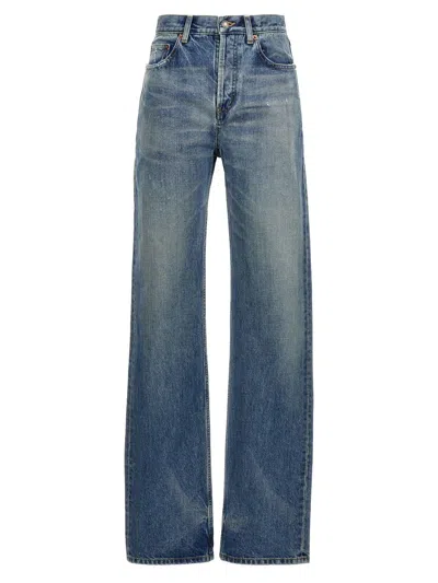 Shop Saint Laurent 'charlotte' Jeans In Blue