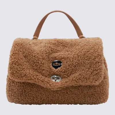 Shop Zanellato Brown Teddy Postina Top Handle Bag