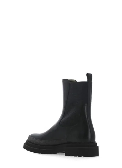 Brunello Cucinelli Bead-embellished Leather Chelsea Boots In Black