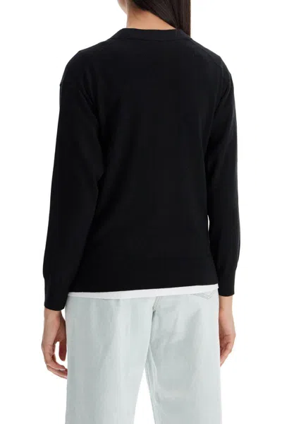 Shop Kenzo Boke Flower Wool Cardigan In Black