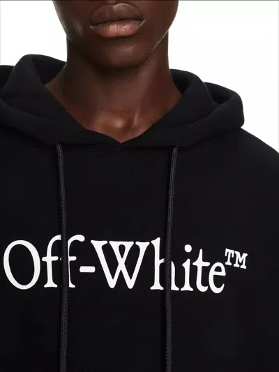 Shop Off-white Big Bookish Skate Cotton Hoodie In Logo Estampado En El Frontal