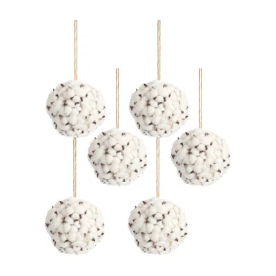 Houzbling Cotton Orb (set Of 6) 6"d Foam/polyester