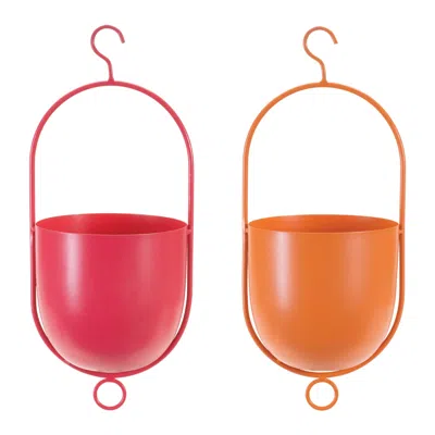 Houzbling Hanging Pot (set Of 2) 5.5"d X 14.5"h Iron