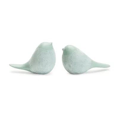 Houzbling Bird (set Of 4) 3.5"h, 3.75"h Resin