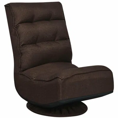 Hivvago 5-position Folding Floor Gaming Chair-brown