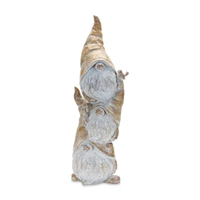 Houzbling Triple Gnome Stack 23"h Resin