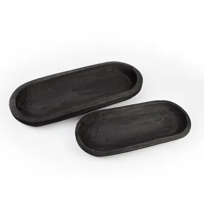 Houzbling Tray (set Of 2) 18"l X 7.75"w, 23.75"l X 9.75"w Wood