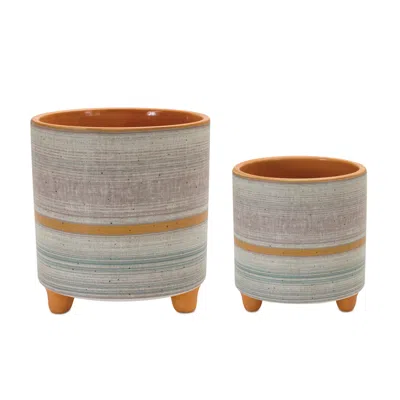 HOUZBLING POT (SET OF 2) 4.25"D X 4.5"H, 5.5"D X 6"H DOLOMITE 