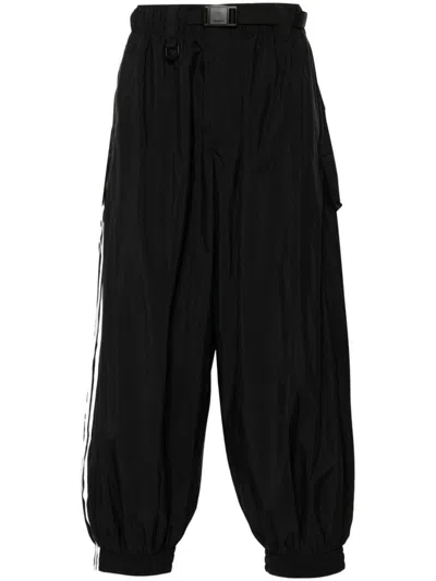 Shop Y-3 Adidas  Allover Print Nylon Shell Pants In Black