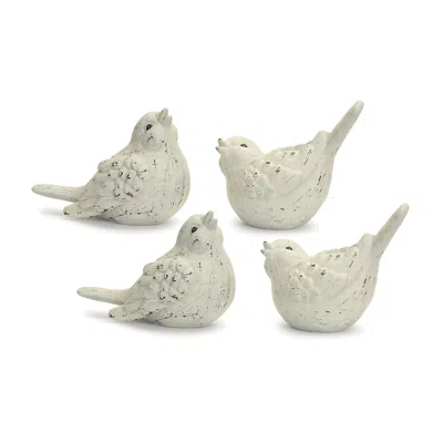 Houzbling Bird Figurine (set Of 4) 6.25"h, 7"h Terracotta