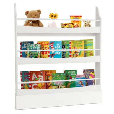 Hivvago 4-tier Bookshelf With 2 Anti-tipping Kits For Books And Magazines-white