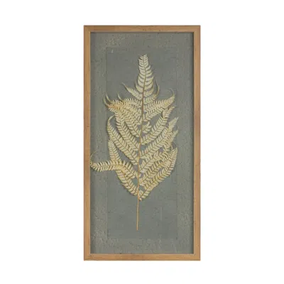 Houzbling Framed Fern (set Of 2) 14"l X 27.5"h Wood/paper