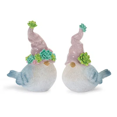 Houzbling Succulent Bird (set Of 2) 6.75"h Resin