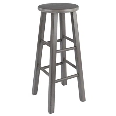 Hivvago Square Leg Bar Stool Rustic Gray