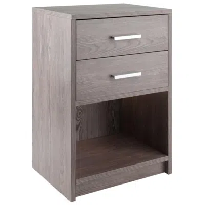 Hivvago Accent Table Nightstand Ash Gray