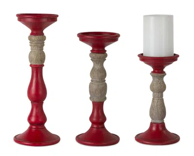 Houzbling Candle Holder (set Of 3) 8.5"h, 10.5"h, 12.5"h Resin