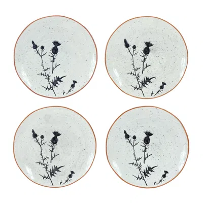 Houzbling Plate (set Of 4) 8"d Ceramic