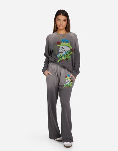 Lauren Moshi Anela Neon Poison Skull In Lt. Onyx Ombre