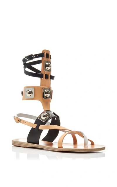 Shop Ancient Greek Sandals Peter Pilotto X  Leather Three-toned Gladiator Sandals