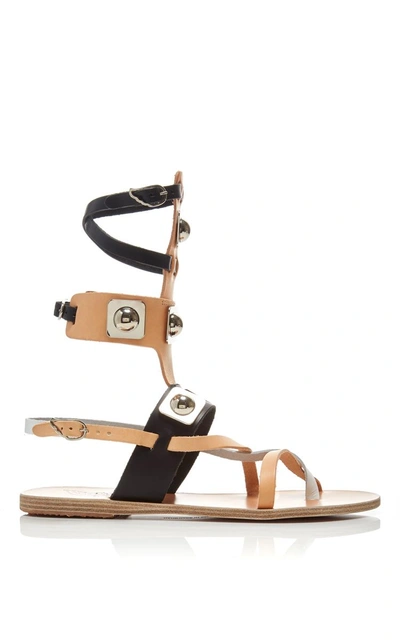 Shop Ancient Greek Sandals Peter Pilotto X  Leather Three-toned Gladiator Sandals