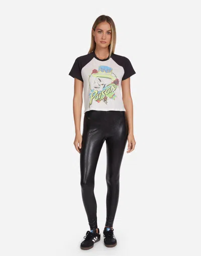 Lauren Moshi Tula Neon Poison Skull In Milk/onyx