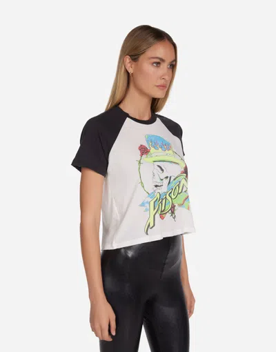 Lauren Moshi Tula Neon Poison Skull In Milk/onyx