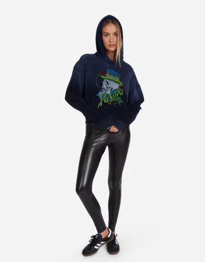 Lauren Moshi Yvette Neon Poison Skull In Navy Ombre