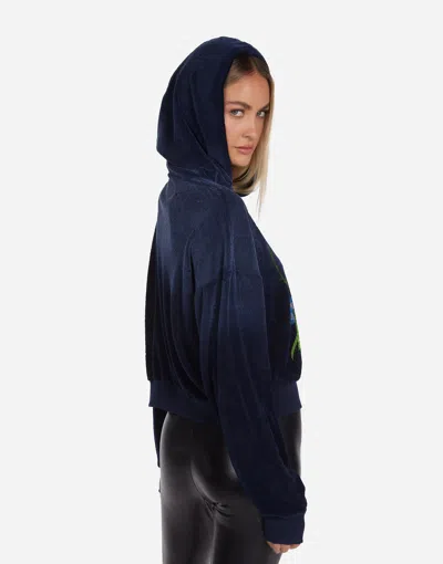 Lauren Moshi Yvette Neon Poison Skull In Navy Ombre